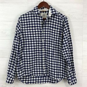 Mini Boden Boys 13-14 Blue Buffalo Check Flannel